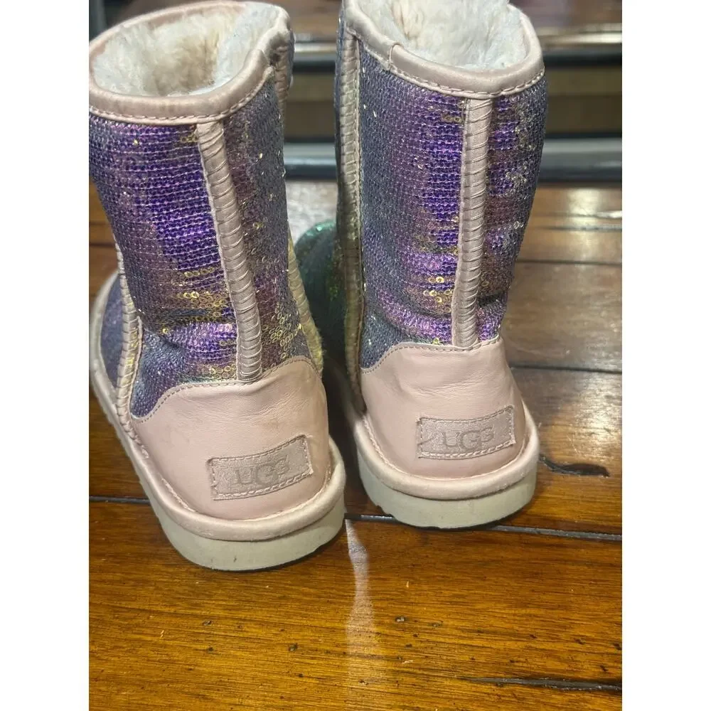 Ugg classic cosmo sequin boot size 4 kids
